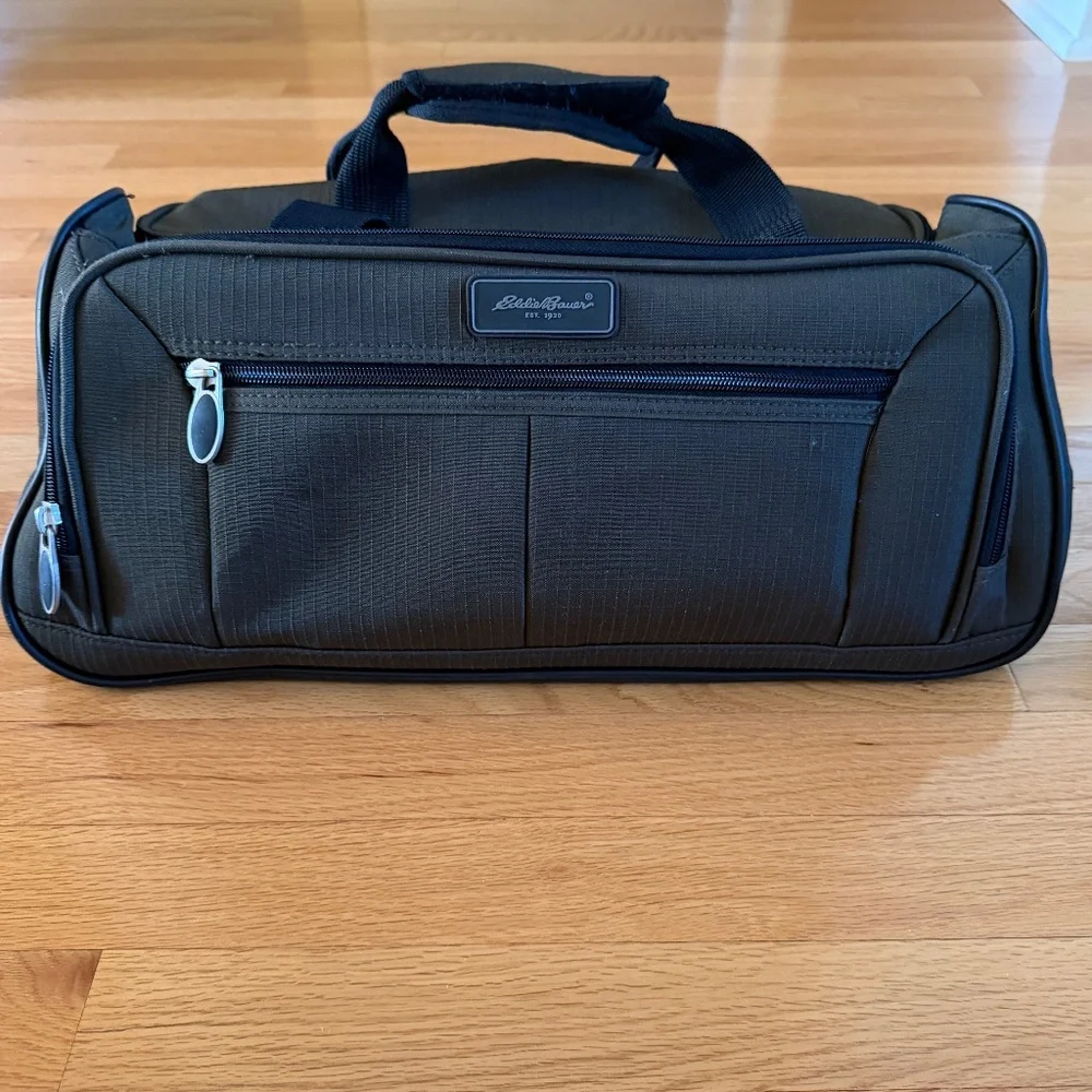 Eddie Bauer Canvas Travel Bag Carry-on Bag Duffel Bag Olive Green